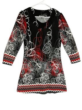 Papillion Knit Long Sleeve Midi Dress Women’s Size Small